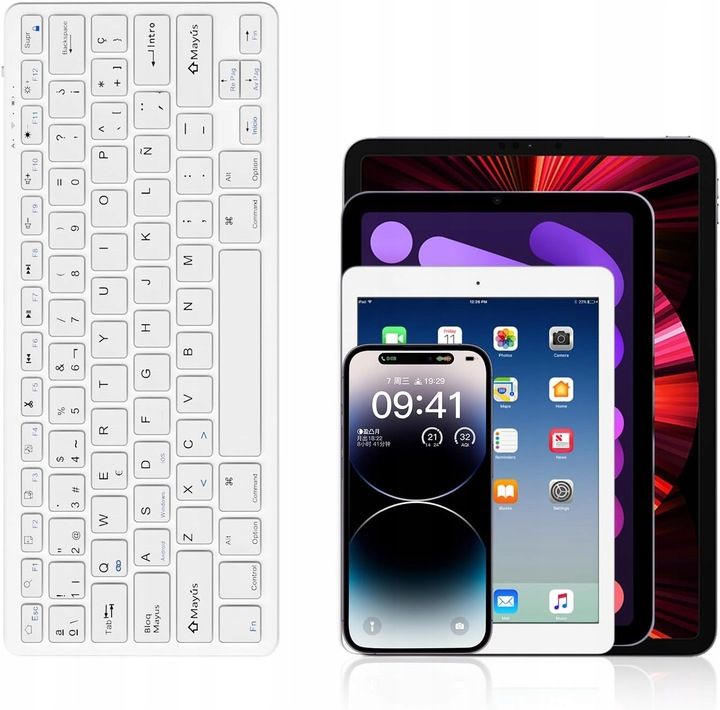 Klawiatura Bezprzewodowa Uniwersalna Bluetooth Usb-c Przenośna Tablet