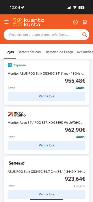 Monitor Asus 34" ROG Swift XG349C IPS UWQHD 180Hz G-Sync Curvo64284422353537122