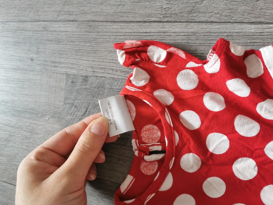 Czerwona sukienka Next 3-6mc 68cm