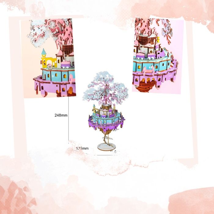 3Ddrewniane Puzzle, gry kreatywnę, pozytywka, music box, dla wszyskich