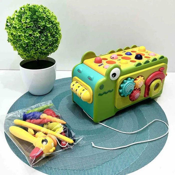 Гра Крокодил рибалка бізіборд каталка на шнурку 27см (831)