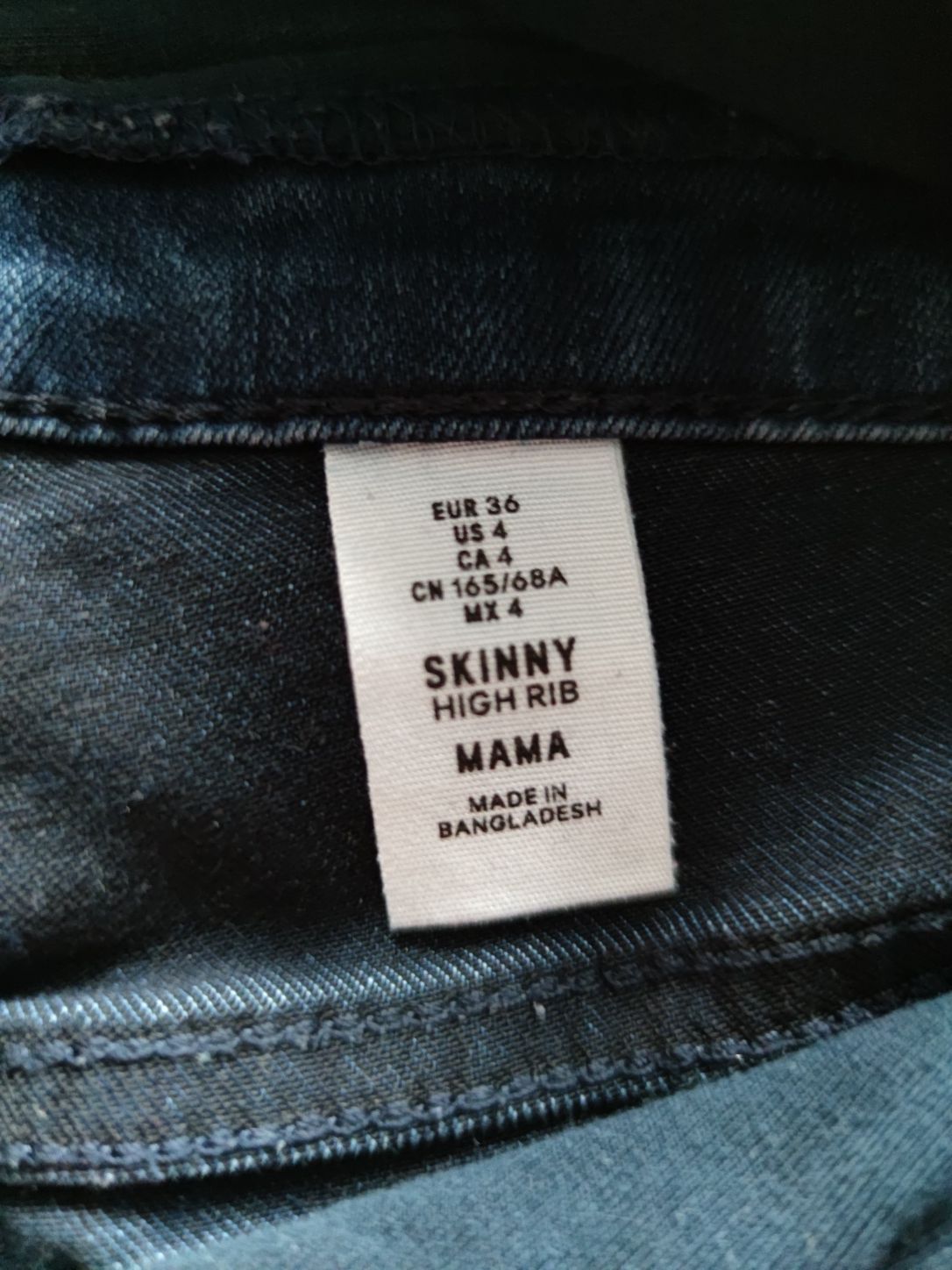 Spodnie ciążowe jeansy skinny rozm. S/36