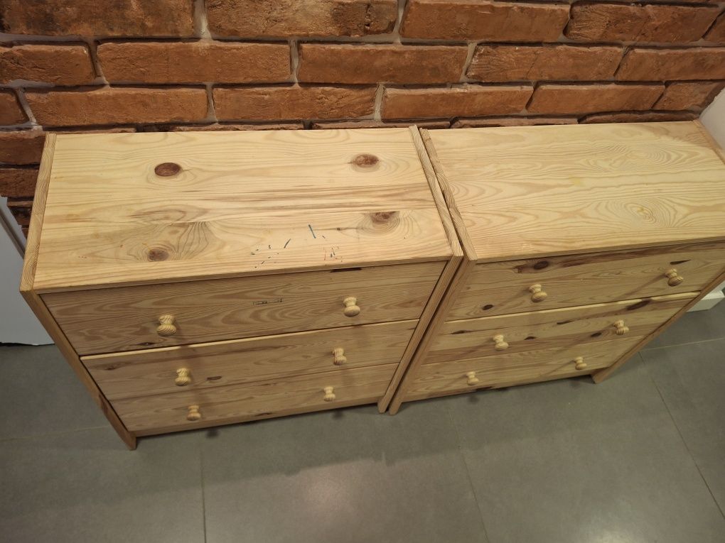 Komoda z litego drewna Ikea RAST 2 szt.