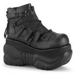 DemoniaCult Boxer 13 Unisex Platform Front Lace Ankle Length Boots
