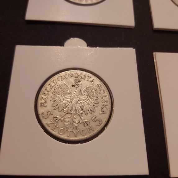 5 złotych piękna polonia 1933 Ag / zestaw 3 monet