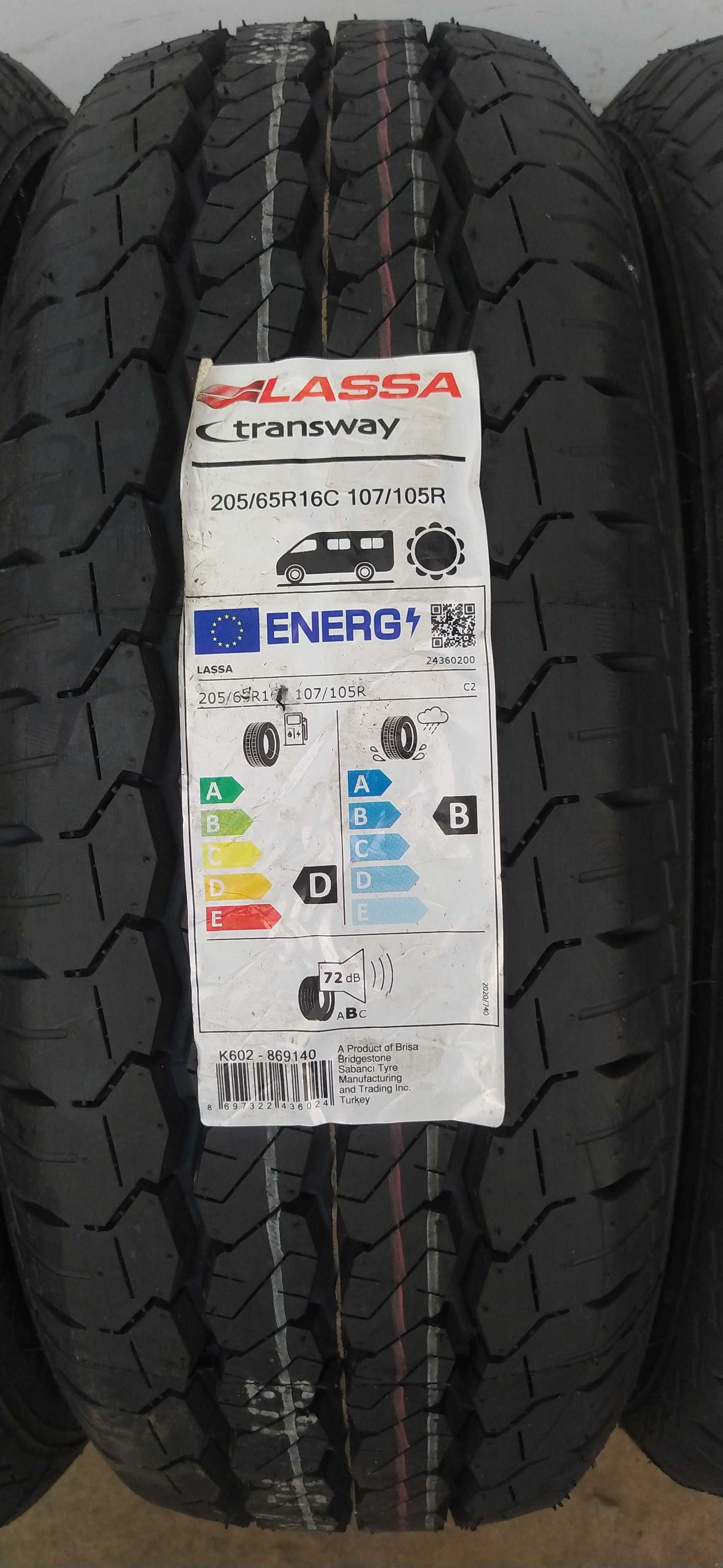 4x 205/65 R16C 107/105R Lassa Transway 2022r 10mm