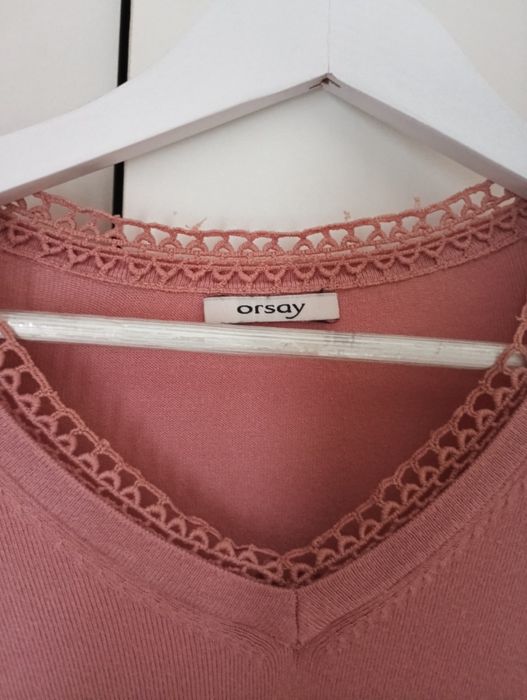 Bluzka z dzianiny Orsay r.38 brudny róż