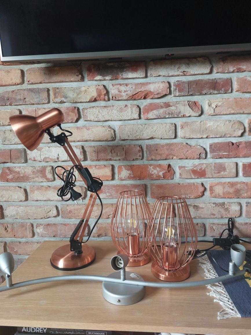 Lampy miedziane i srebrna