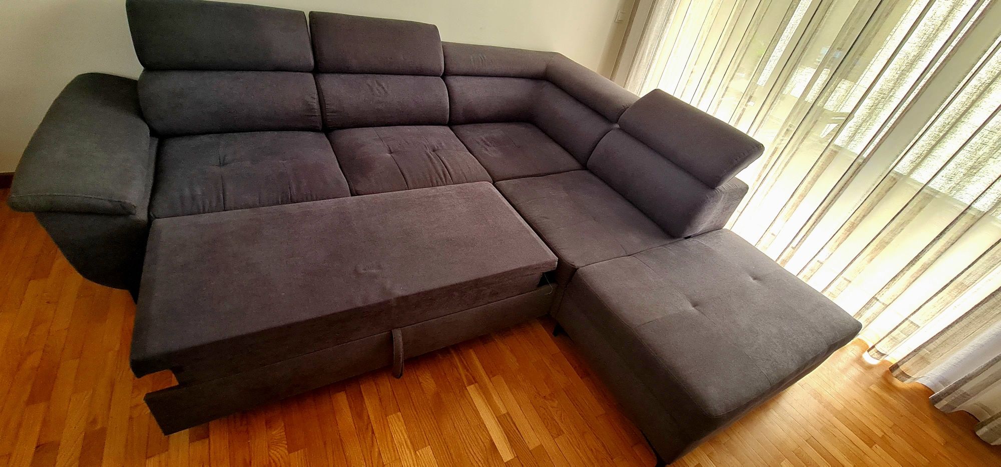 Sofá convertivel em cama + chaise longue