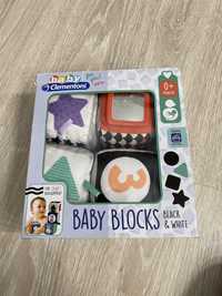 Baby clementoni Klocki tekstylne dla dzieci baby blocks black & white