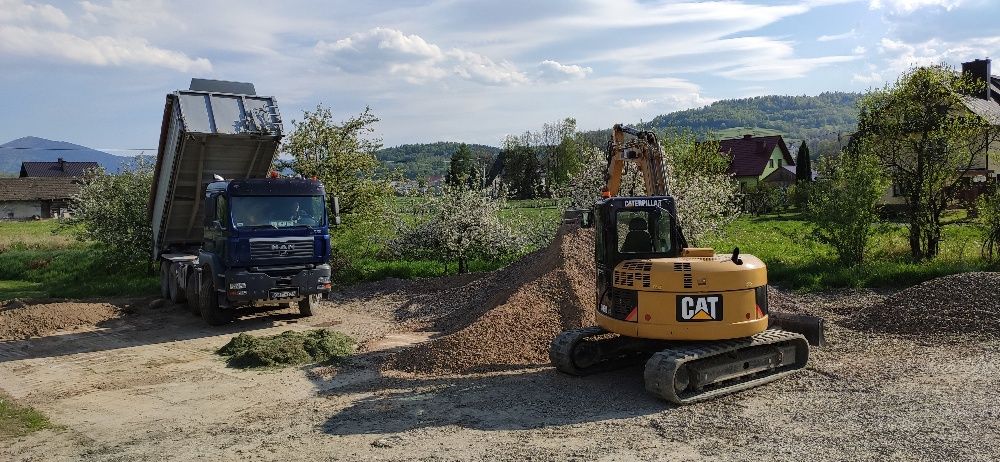 Usługi koparka, koparko-ładowarka, roboty ziemne, wykopy, wyburzenia
