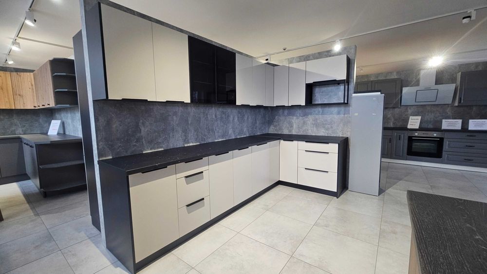 Kuchnia Sierra - modułowa czarna 260 cm, projekt, dowolny układ