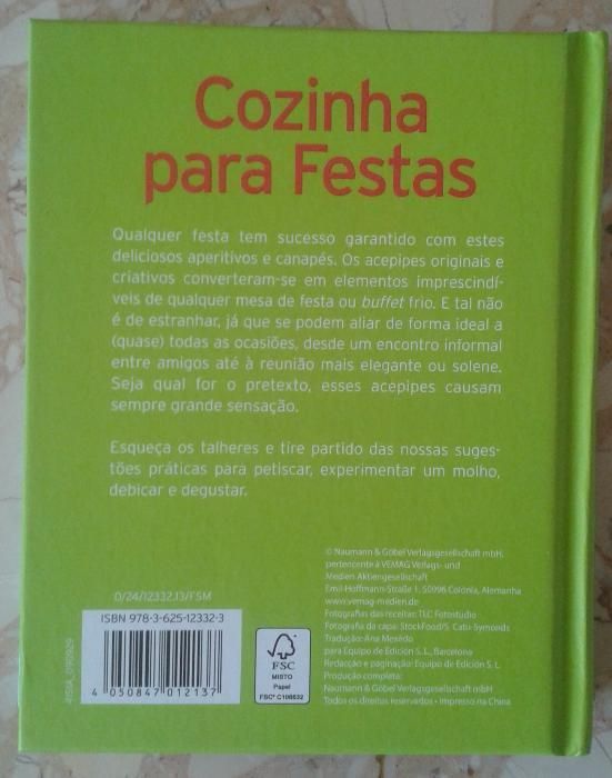 Livro de culinária "Cozinha para Festas"