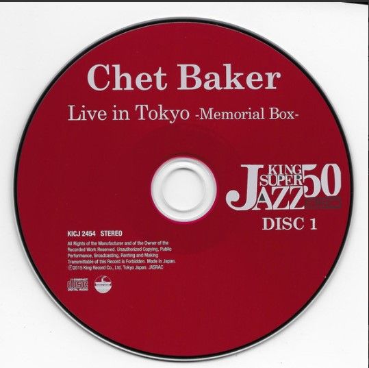 cd: Chet Baker ‎– Memories - Chet Baker In Tokyo(2cd)