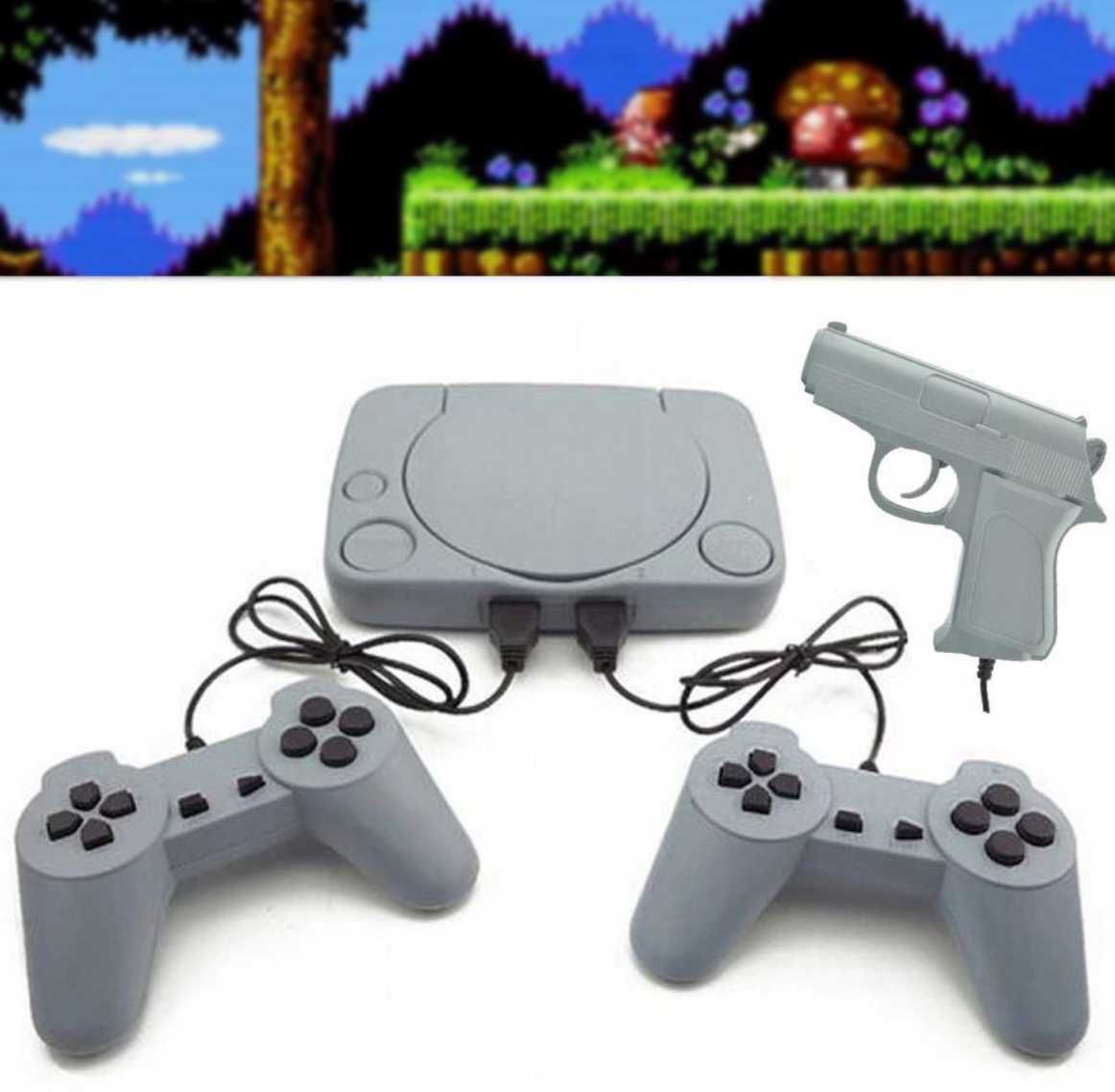 GRA TELEWIZYJNA KONSOLA retro klasyczne gry 8 BIT 2 pady pistolet tv