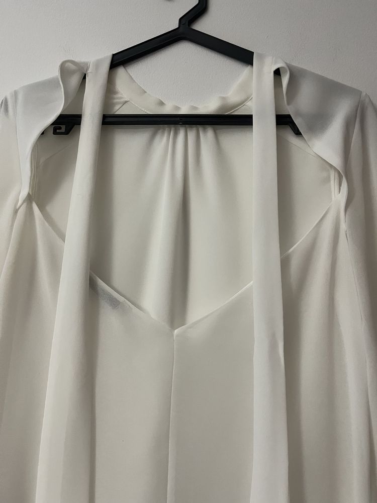 Camisola branca Zara como nova tamanho XS (serve a S) com costas abert