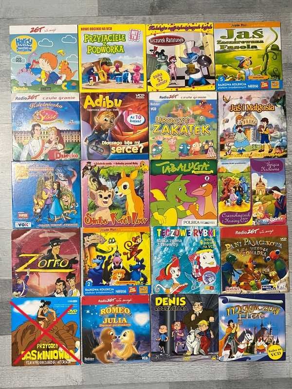 Płyty DVD VCD bajki zestaw 19 płyt Tabaluga Zorro Śpiąca królewna