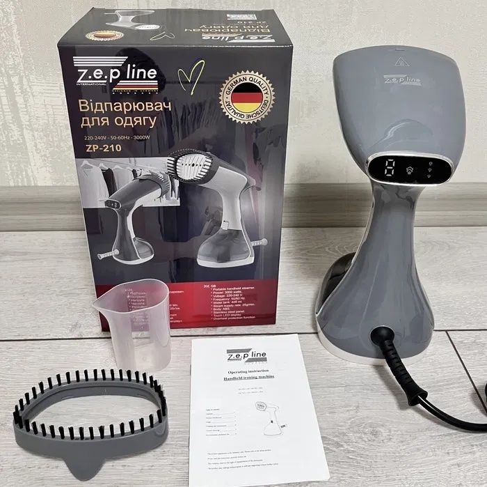 Відпарювач, отпариватель Zepline ZP-210, 3000Вт. Сірий, червоний, чорн