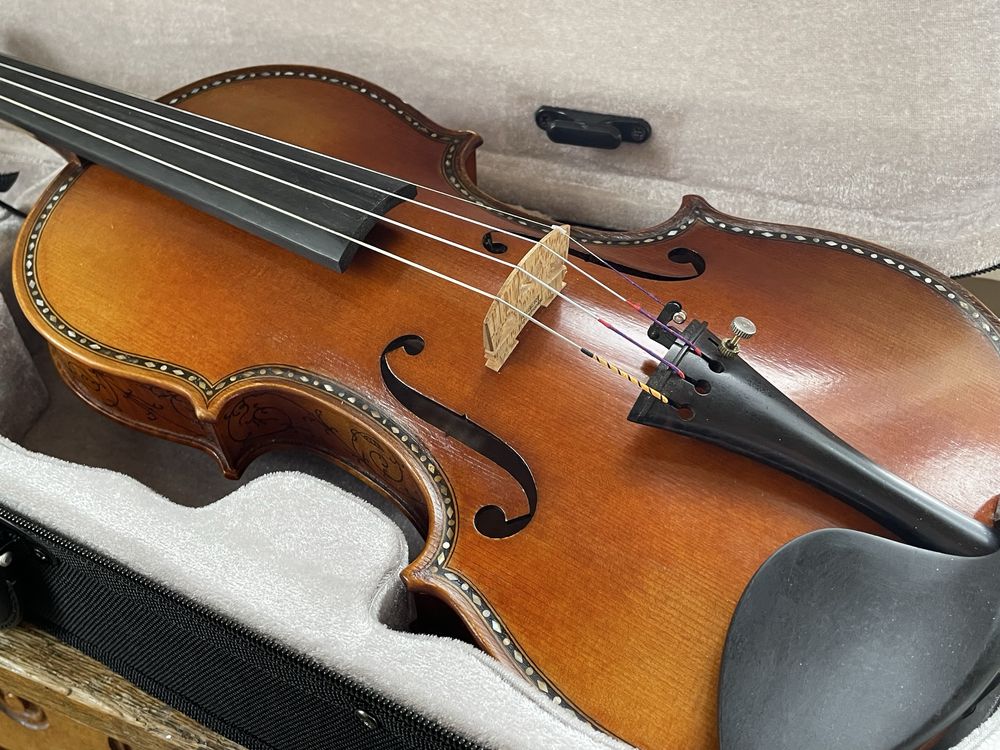 Майстрова Stradivari Hellier 4/4 інкрустована Страдіварі +футляр ВІДЕО