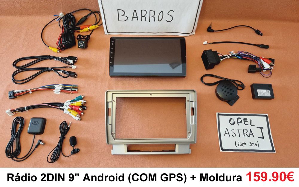 Rádio 2DIN 9" [4+32GB] • Opel Astra J • K (2008 a 2019) • Android GPS