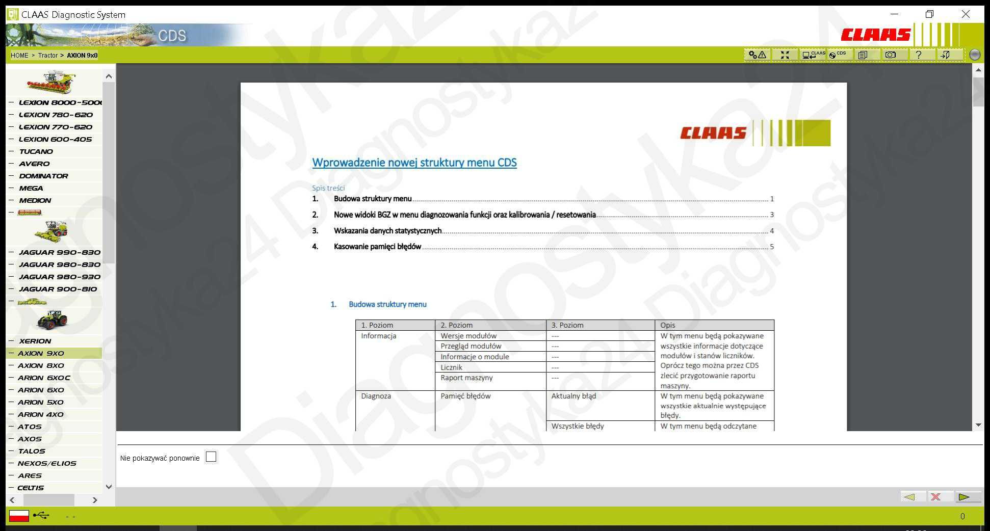 ZESTAW DIAGNOSTYCZNY Claas CAN USB Serwisówka ASO Maszyny Rolnicze