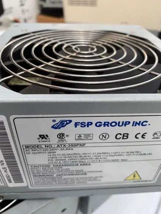 Power Supply
FSP ATX-350PNF 350W  (+12V1),
18 А (+12V2),
16А