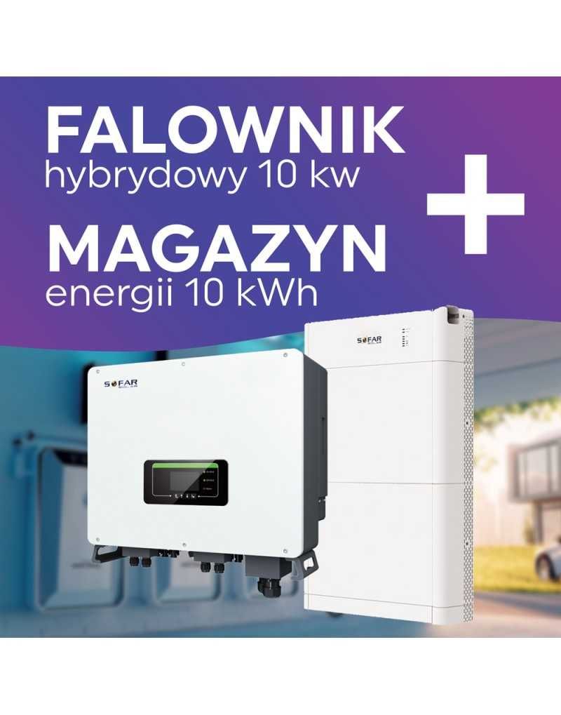 ZESTAW falownik 10 kW z magazynem energii 10 kWh SOFAR