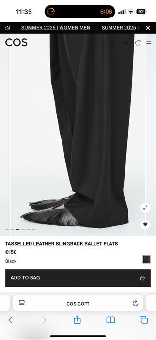 Продам балетки слінгбеки COS 37 розм