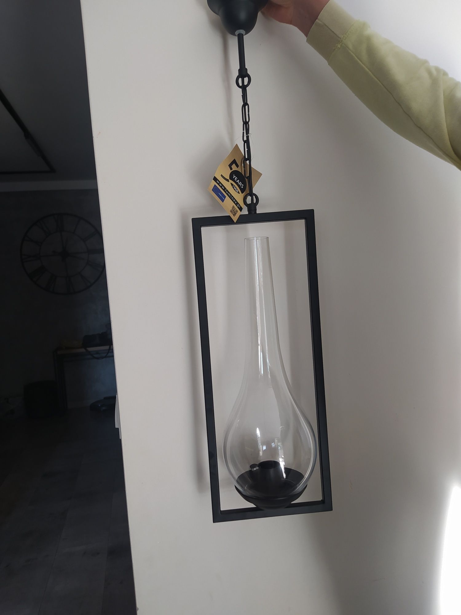 Lampion /Lampa wisząca czarny mat styl loft.