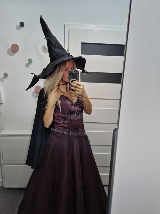 Supreme witch ręcznie szyty kapelusz czarownicy wiedźma na Halloween