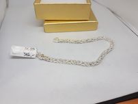 Srebrna męska bransoletka splot królewski srebro 925 długość 22,5cm