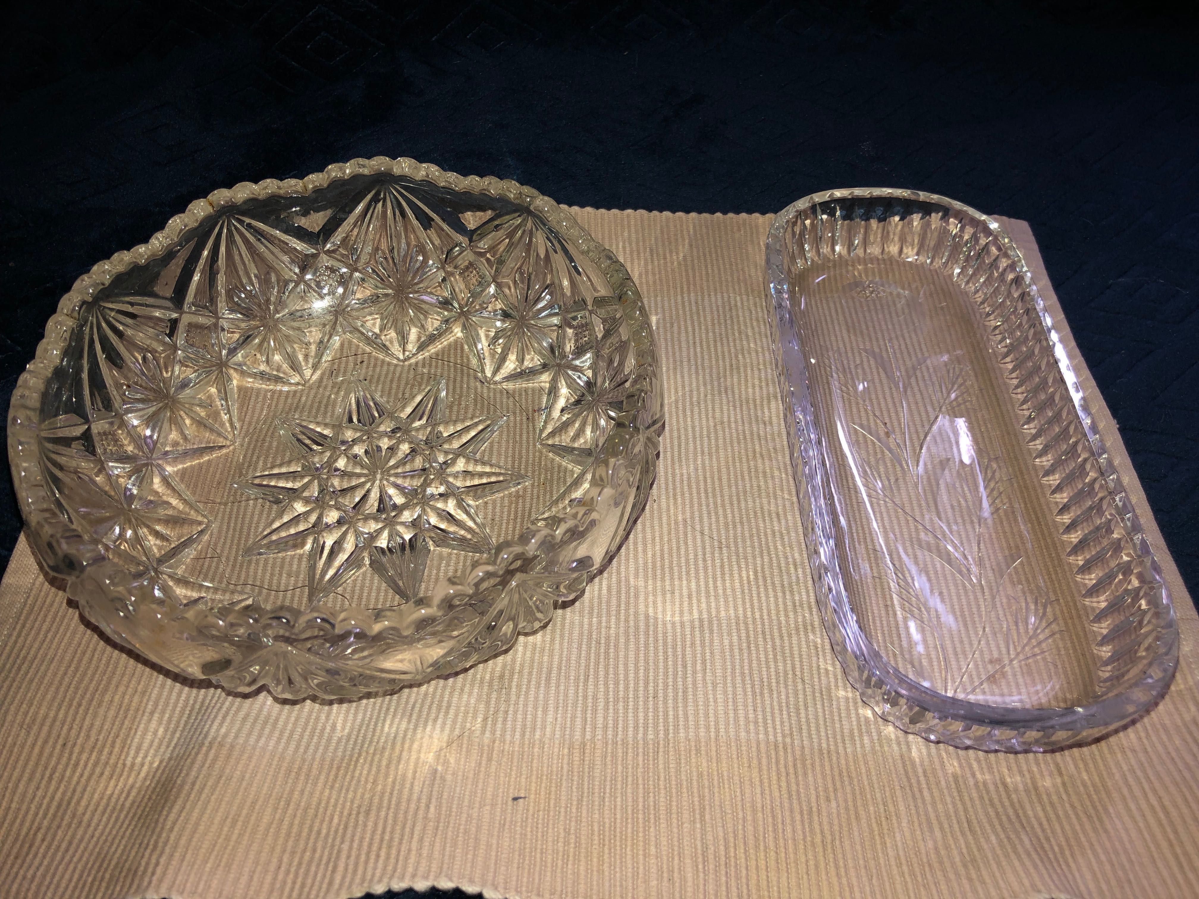 Krysztal misa 19 cm i owalny 24/10 cm