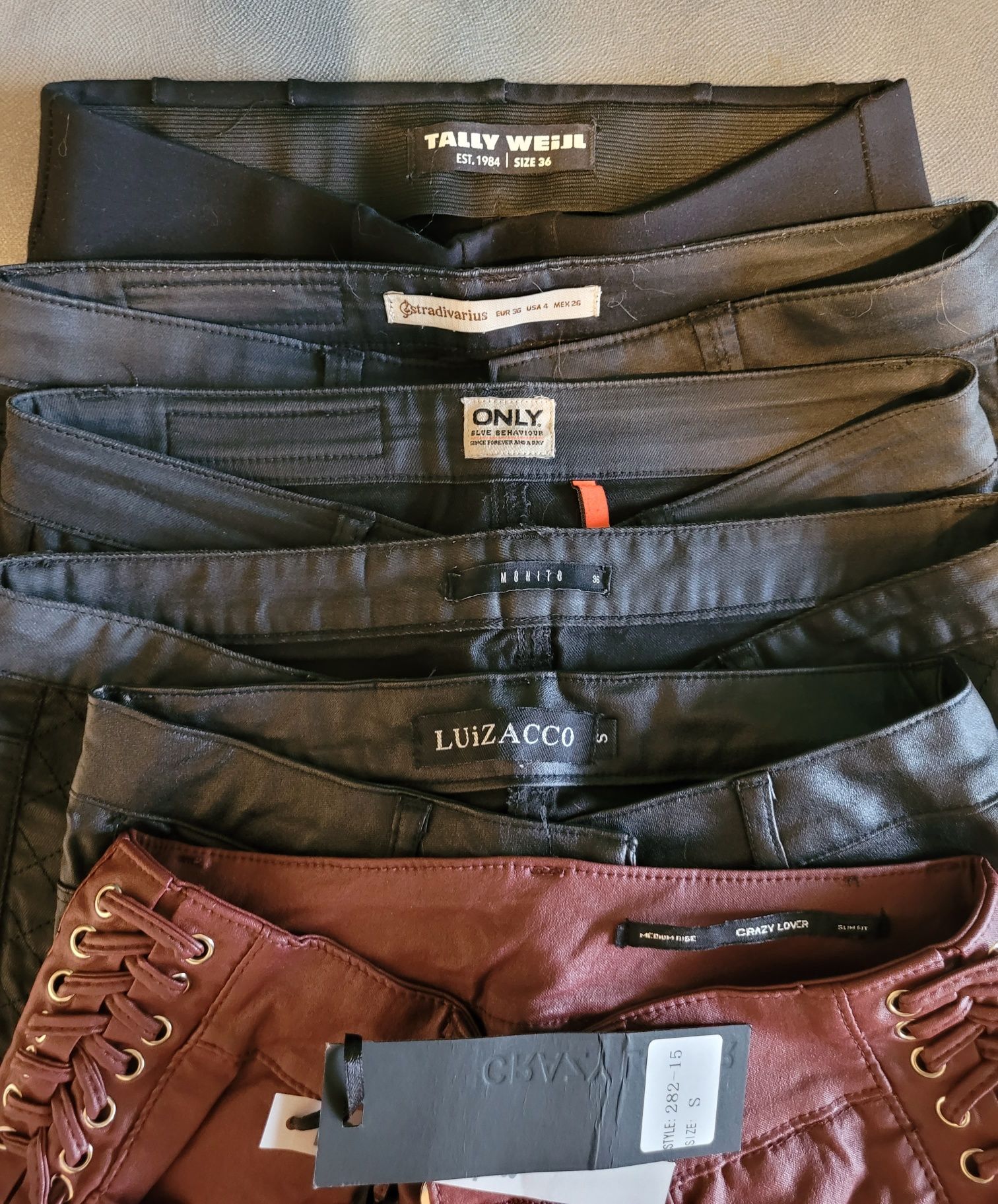 Zestaw 6 par spodni w rozm S, woskowane, mohito, stradivarius, only..