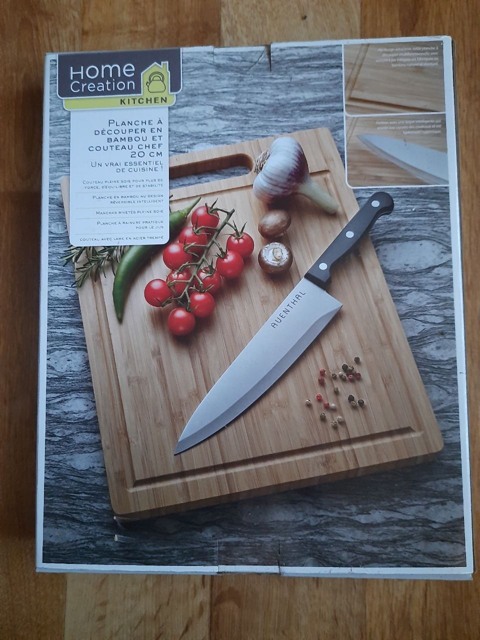 Кухонна бамбукова дошка з шеф.ножем Кухонная доска с шеф.ножом Германи