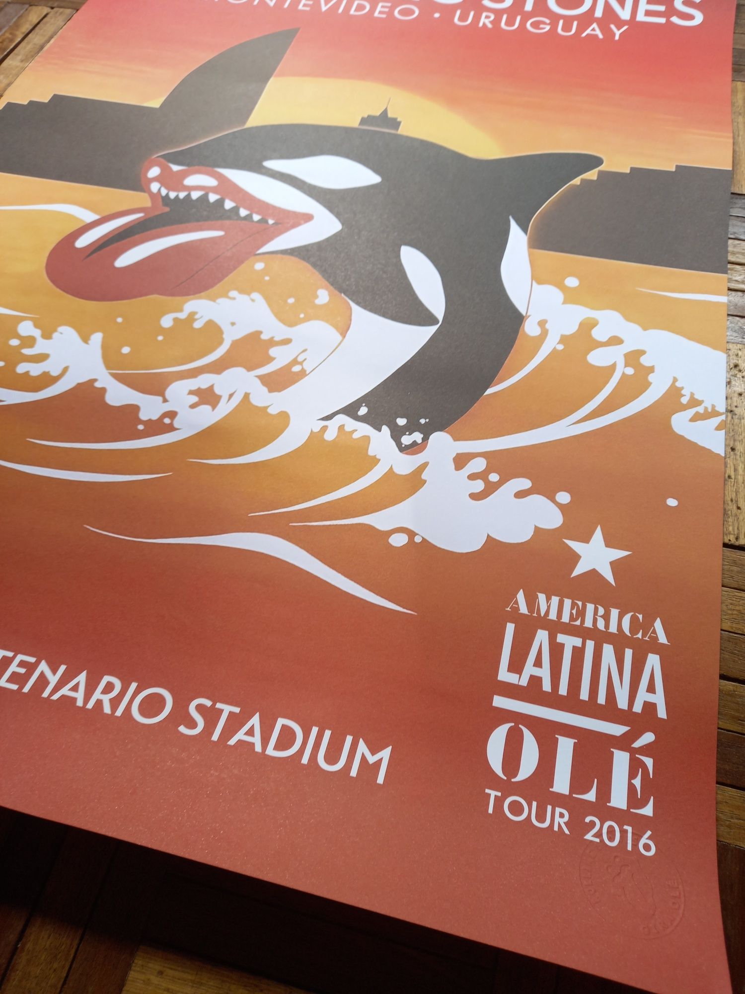 Poster dos Rolling Stones concerto America Latina Olé Tour