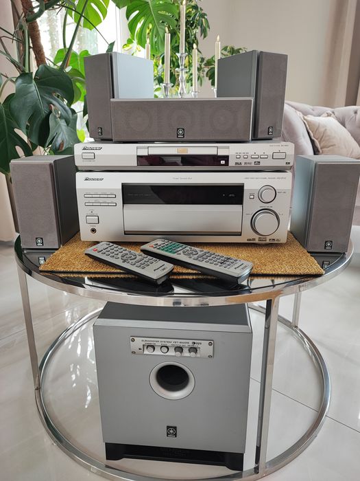 Duży zestaw kina domowego 5.1 - Yamaha, Pioneer DVD + amplituner, mega