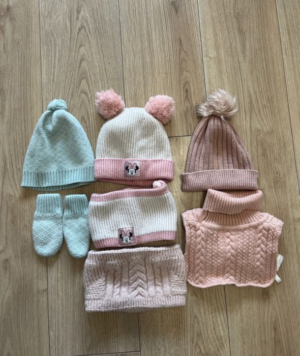 Komplet czapek szalikow 80/86 51cm