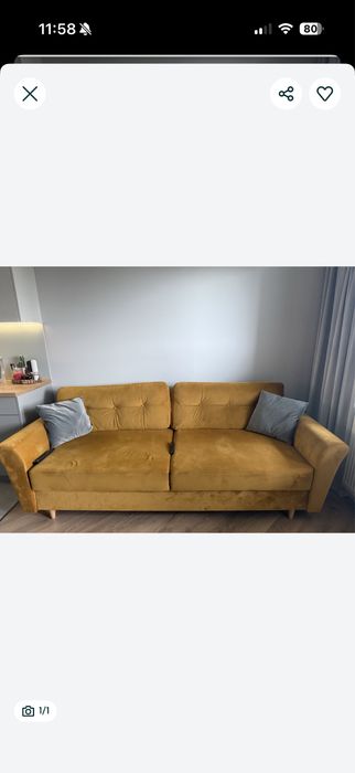 Kanapa dwuosobowa rozkladana