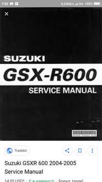 Книга мануал suzuki gsx-r 600 мотоцикл manual.