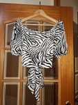 Top estilo zebra novo