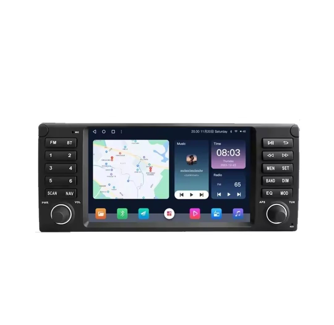 Rádio BMW E39/X5 E53 Android 13 com GPS (Novo)
