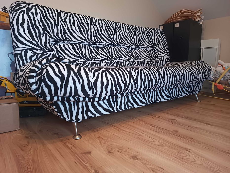 Wersalka kanapa zebra 130x200 Black Red White  możliwa dostawa +200zł