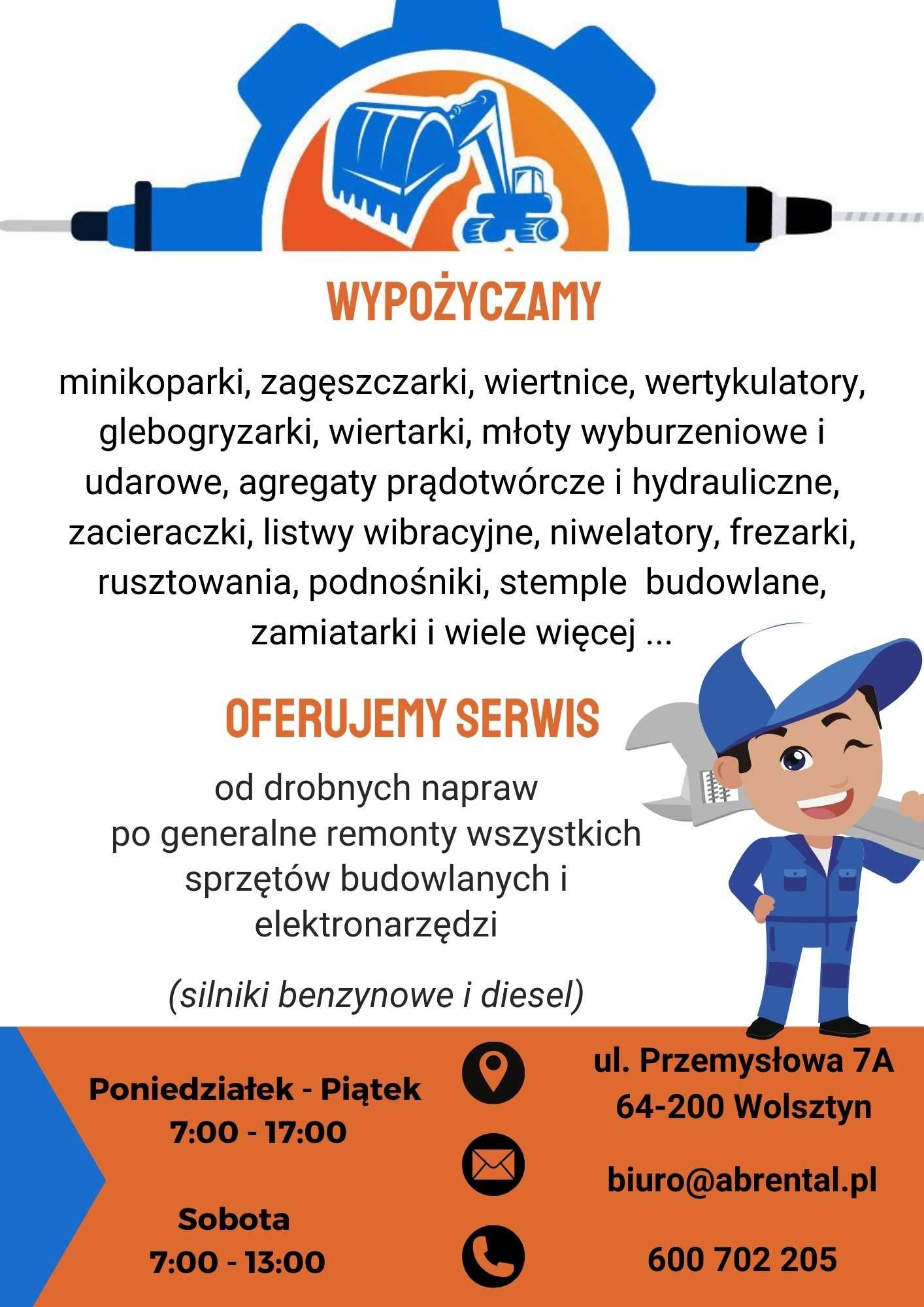 Naprawa, serwis maszyn i urządzeń budowlanych