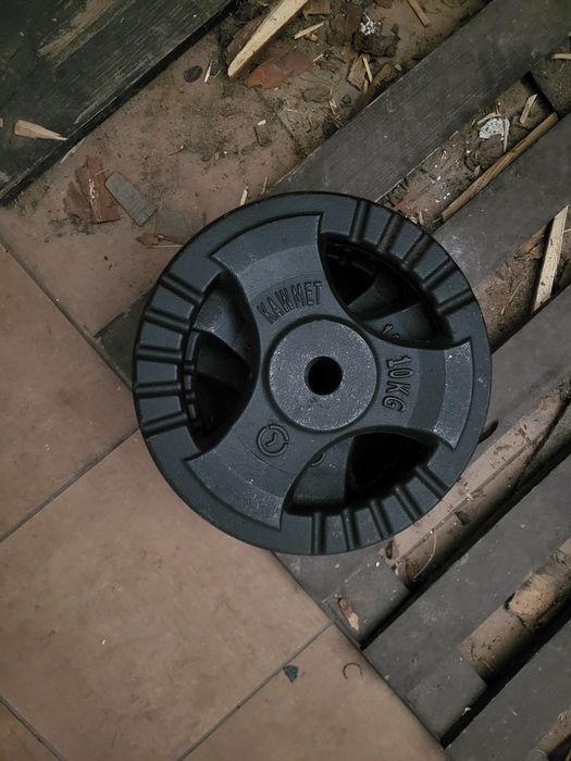 Talerze żeliwne obciążenie 4x10kg Kawmet