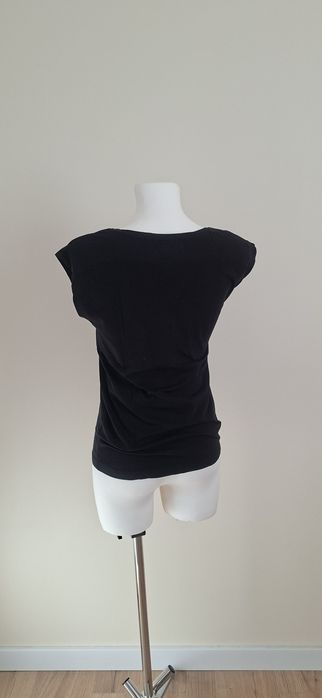 Bluzka koszulka t-shirt krótki rękaw czarny kolor Reserved rozm. XS