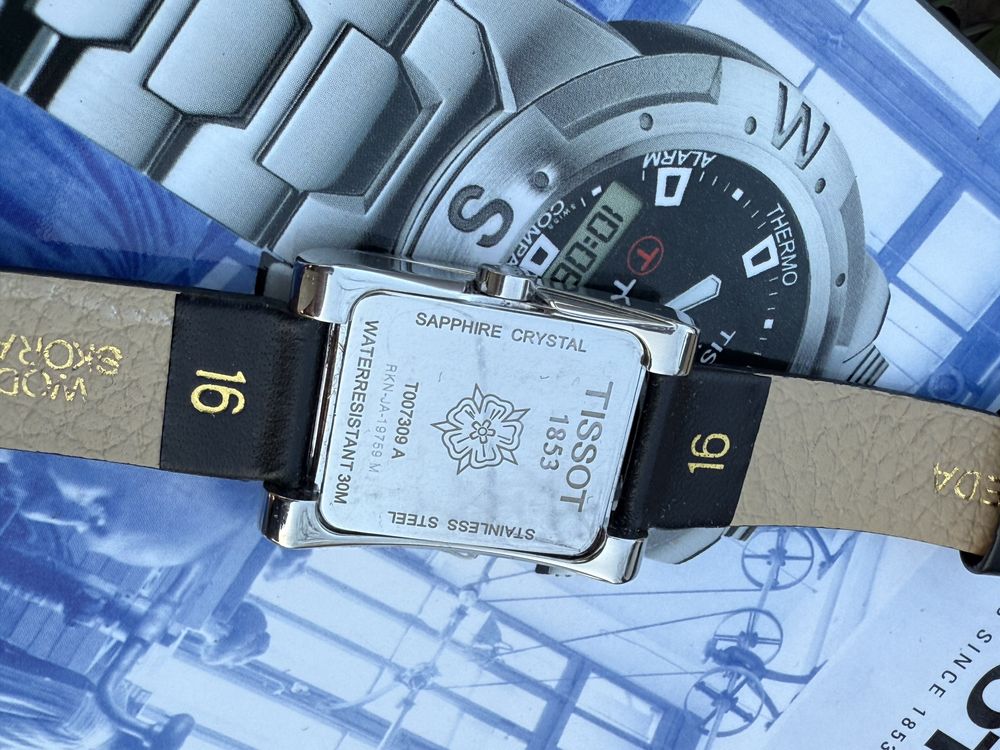 Tissot z masą perłową i diamentami damski jak NOWY