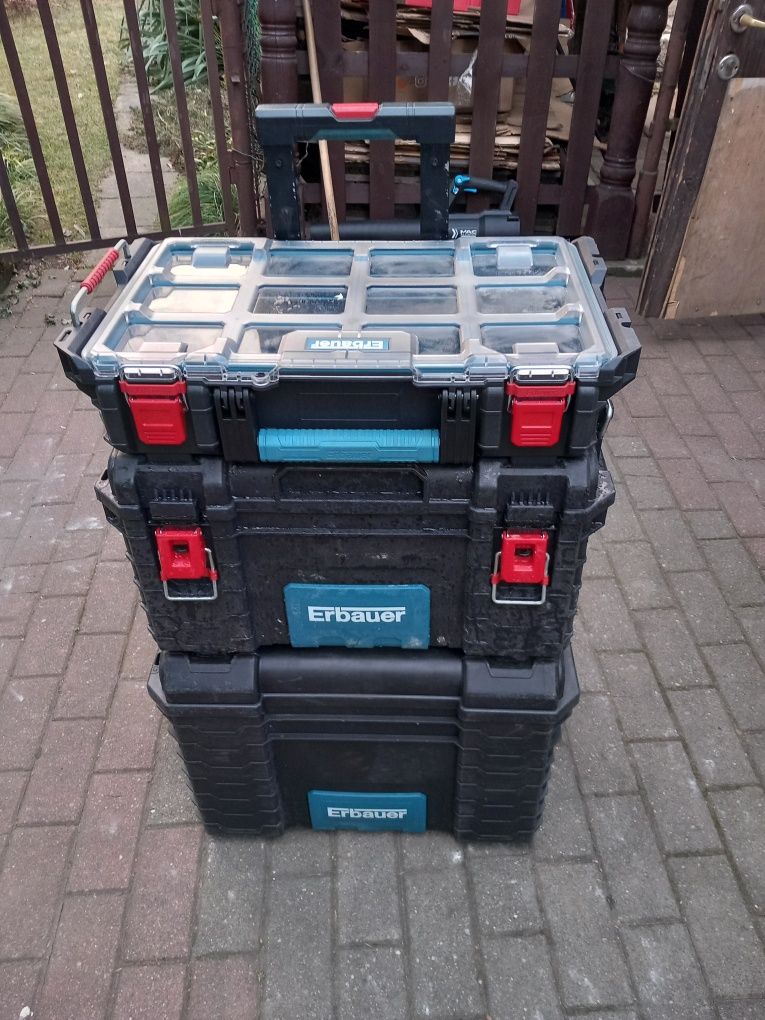 Zestaw 3 skrzyń transportowych Erbauer