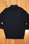 Sweter Tee Jays r. L granatowy męski wełna merino dł rękaw