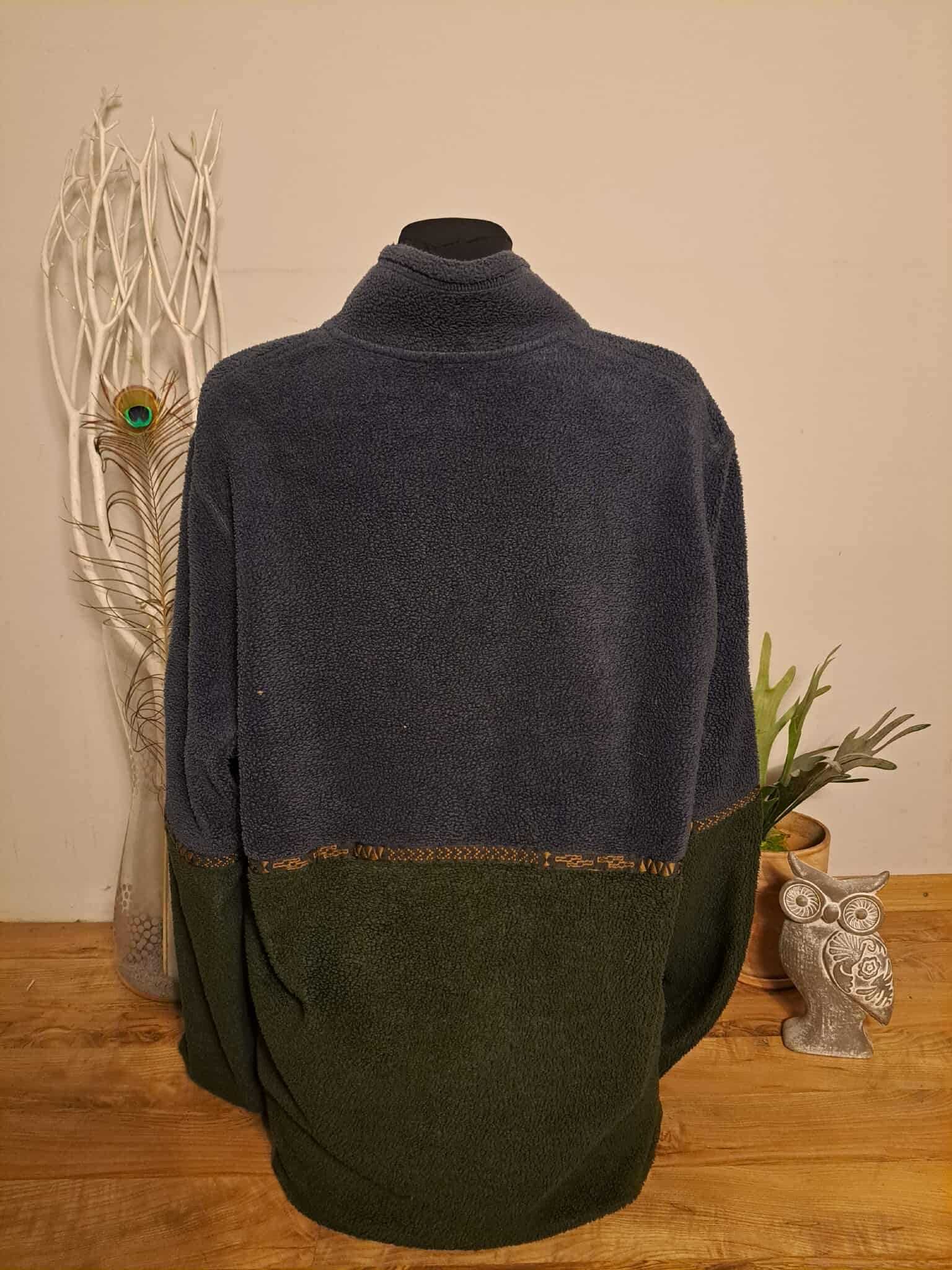 Polar Toad&Co męski XL granatowo-zielony zamek półgolf outdoor