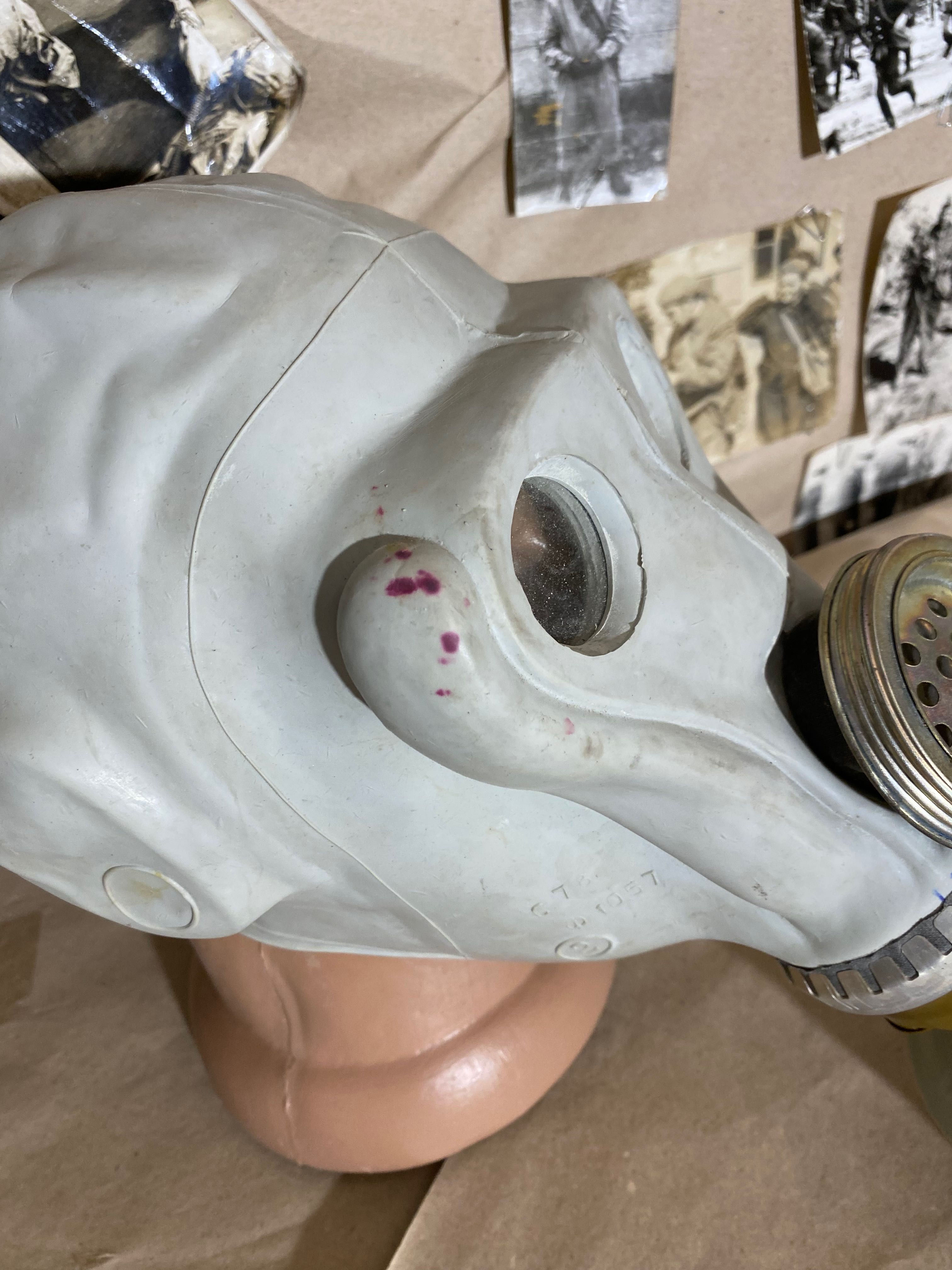 Maska Gazowa RARE GAS MASK 1978 SHMS RSH-4 PRV-U 7KD CAPE Soviet